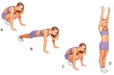 Burpees can be carried out anywhere that has a wide space that is enough to cater your body. Photo Credit: www.fit4lifesisters.net