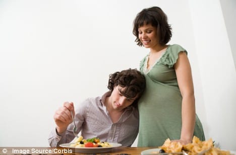 What a dad eats prior to conception might have just as much a bearing on the baby based on a new study. Photo Credit: www.dailymail.co.uk