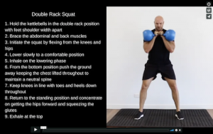 Double Kettlebell Rack Squat