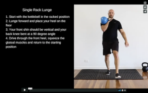 Single Kettlebell Rack Lunge
