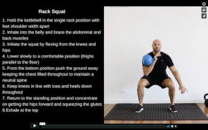 Single Kettlebell Rack Squat