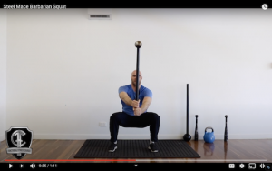 Steel Mace Barbarian Squat