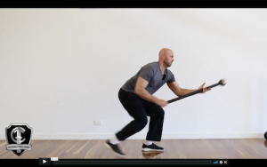 Steel Mace Bayonet Strike Squat