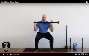 Steel Mace Offset Squat