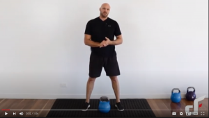 kettlebell shovelling swing