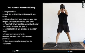 two handed kettlebell swing
