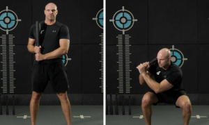 Steel Club Side Shoulder Clean