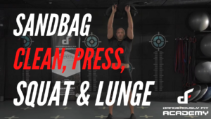Sandbag Clean, Press, Squat & Lunge