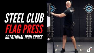 steel club flag press rotational iron cross
