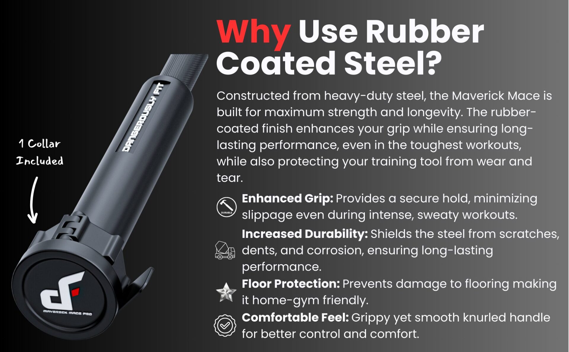 Rubber Coated Steel Mace
